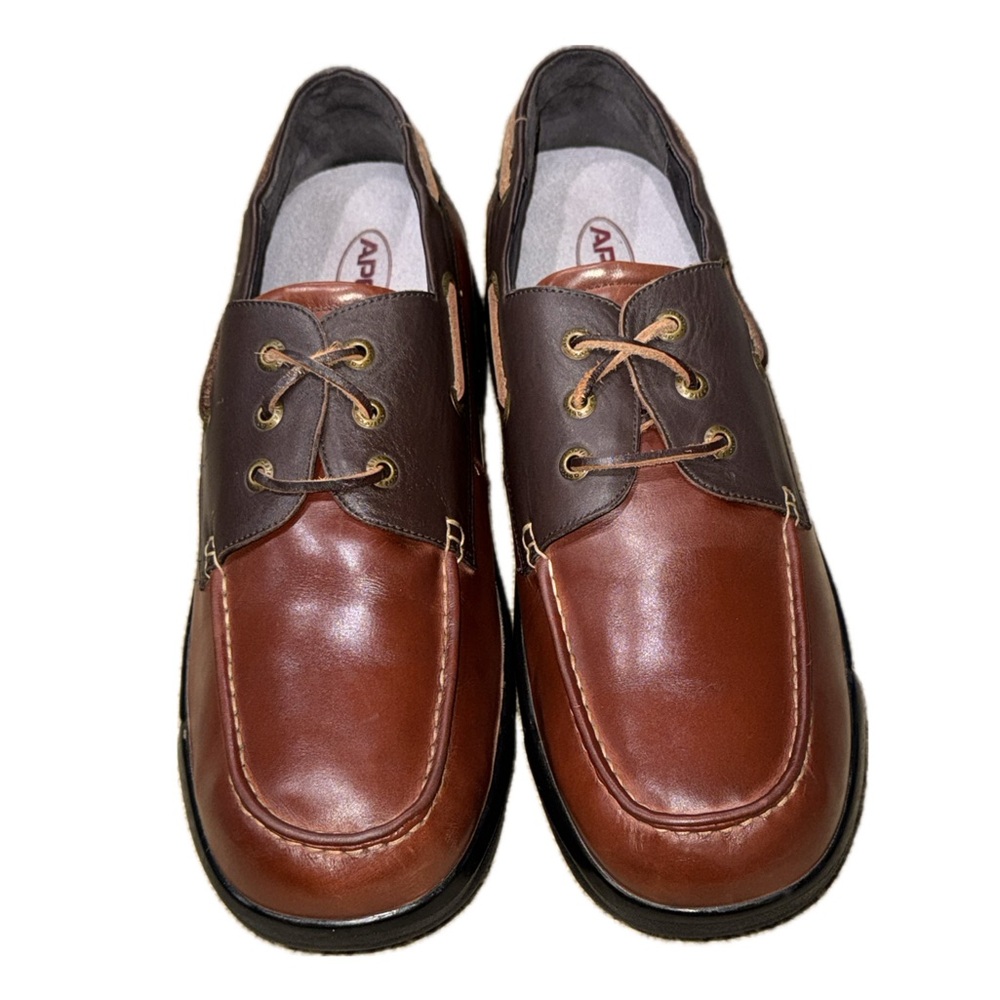APEX Brown Orthopedic Loafers Genuine Leather | 15 Wide